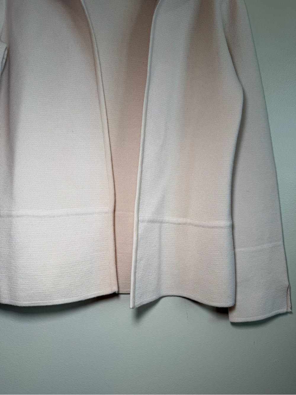 Talbots Collection 100% Merino Wool Cream Open Front Cardigan S - Picture 6 of 8